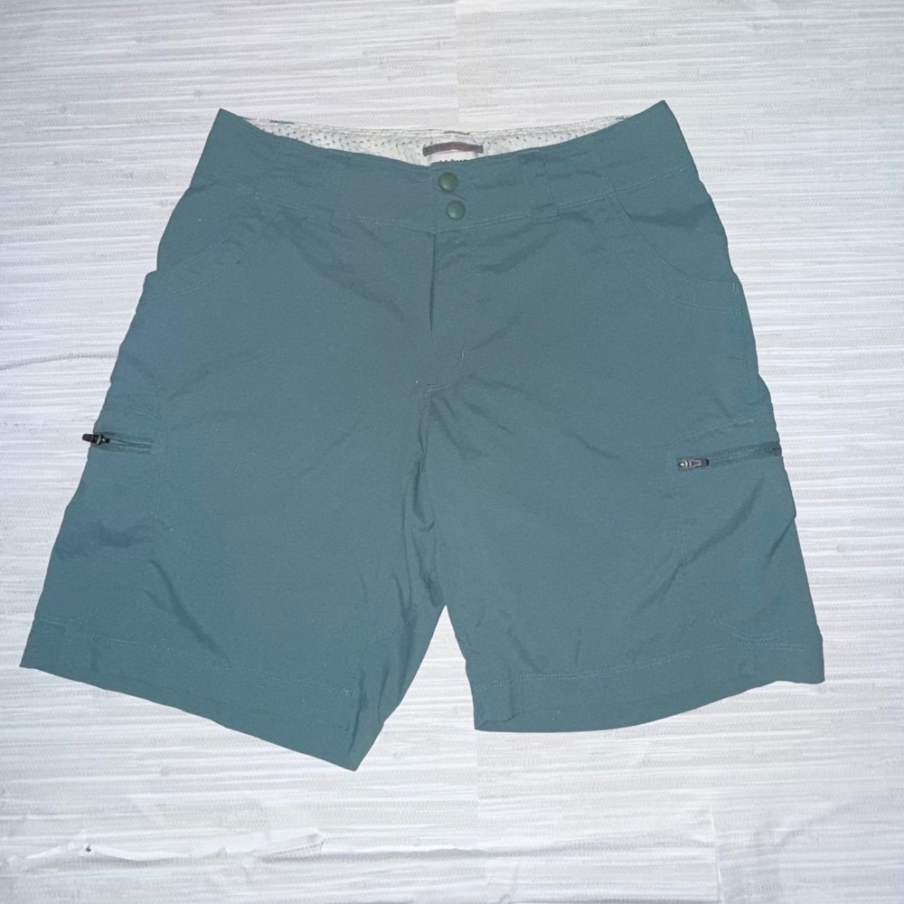L.L.Bean Vista Trek Hiking Shorts Women's Size 4 Regular Teal Zipper Pockets